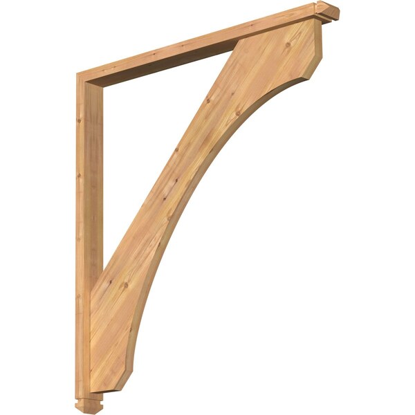 Ekena Millwork Legacy Arts and Crafts Smooth Bracket w/ Offset Brace, Western Red Cedar, 3 1/2"W x 40"D x 44"H BKT0402X40X44LEC03SWR - main